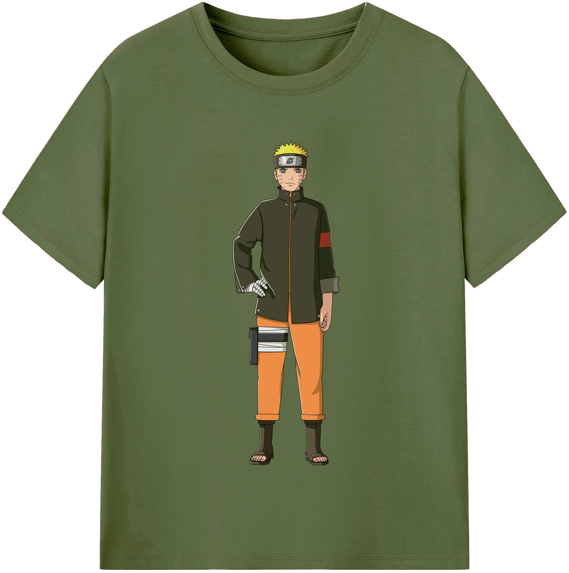 （画像用） NARUTO -ナルト- うずまき ナルト Uzumaki Naruto 綿100％半袖Tシャツ（フロントプリント）